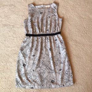 Grey & black Loft dress, small